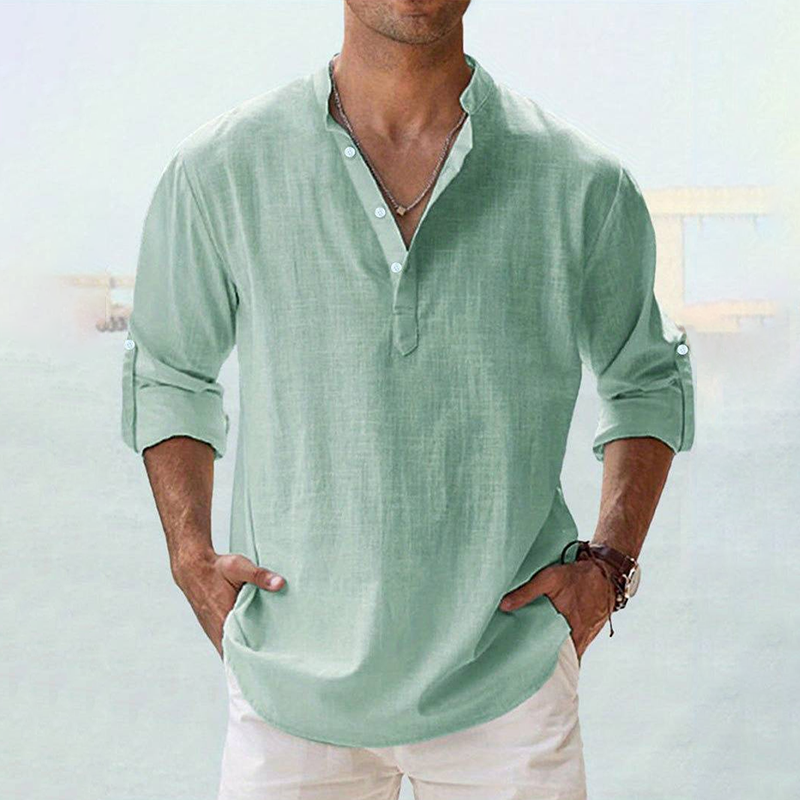 DYLAN SANTONIO RELAXED-FIT LINEN SHIRT