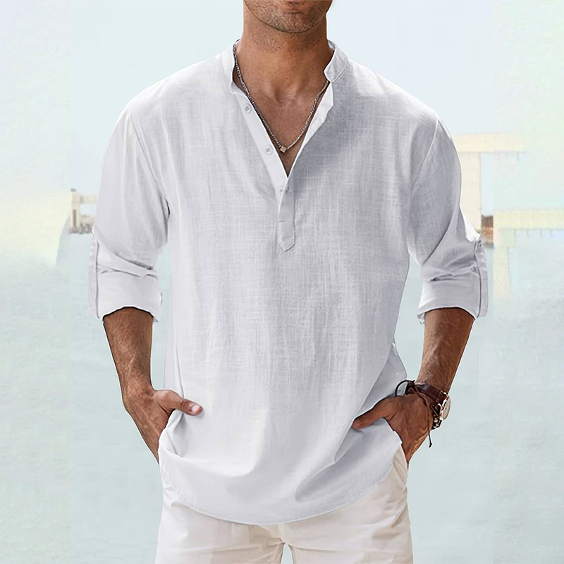 DYLAN SANTONIO RELAXED-FIT LINEN SHIRT