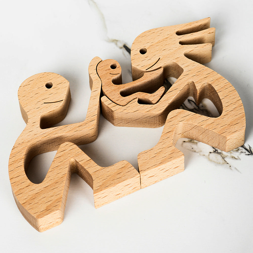 PrestigeCraft™ Wooden Family Sculptures