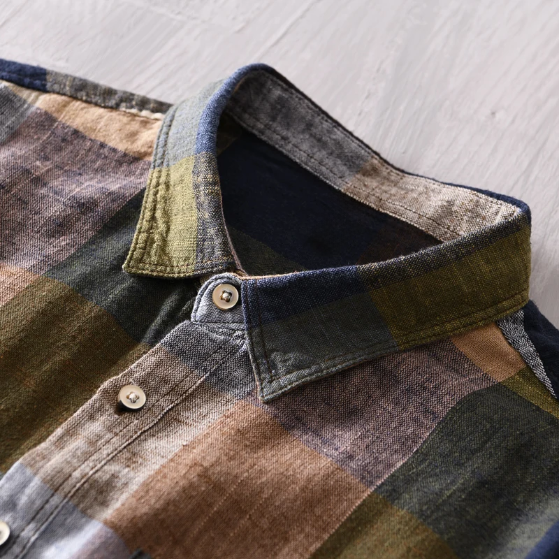 CHARLESTON PLAID LINEN SHIRT