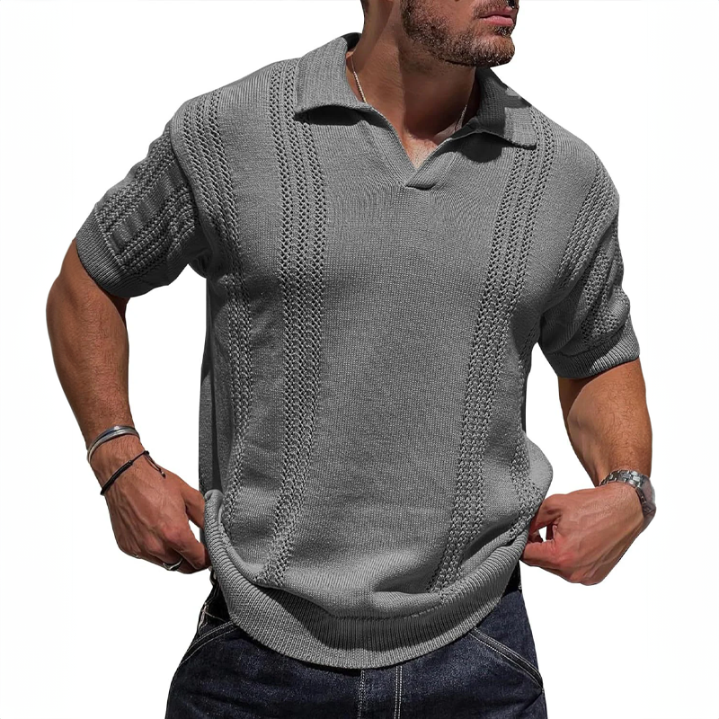 PIERRE-CÔTE KNITTED POLO SHIRT