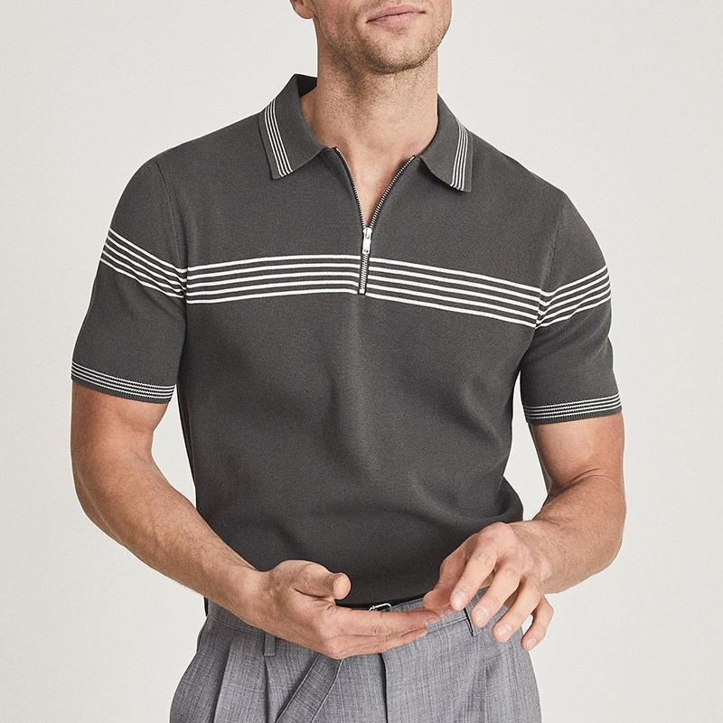 REMINGTON RETRO ZIP NECK POLO SHIRT