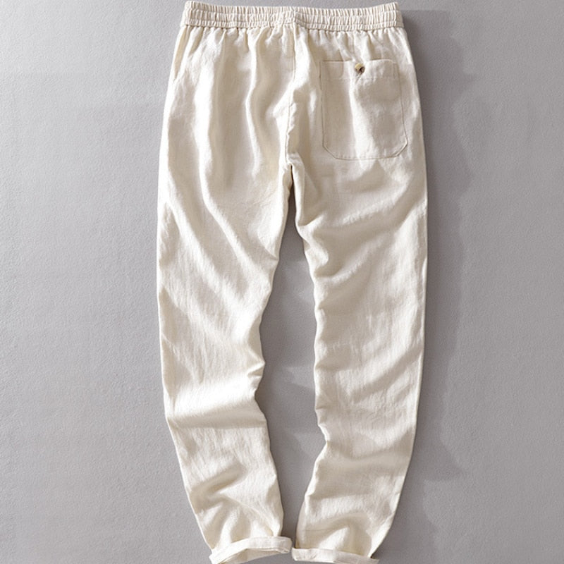 LUCIANNO RELAXED-FIT LINEN PANTS