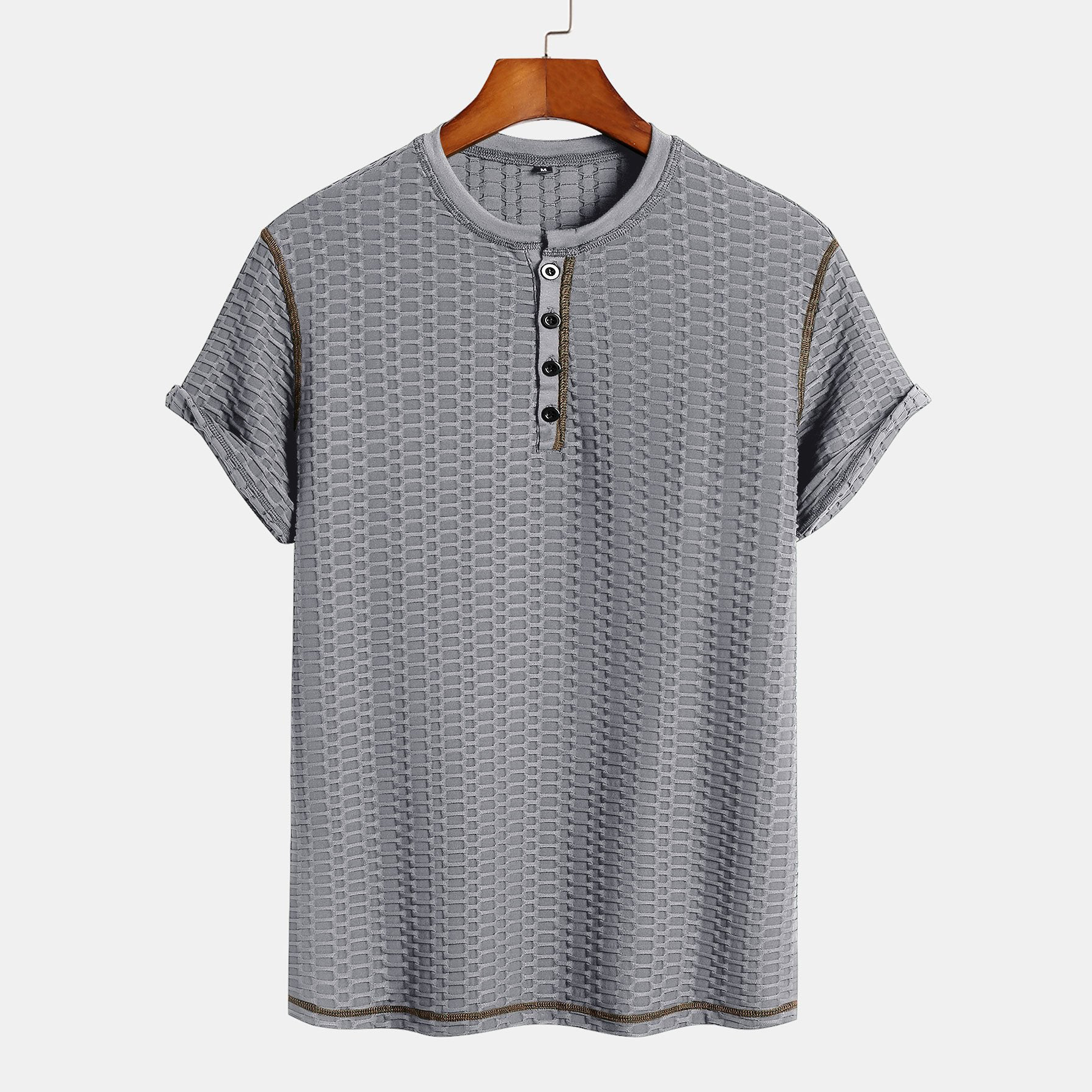 Michael Knitted Henley Shirt