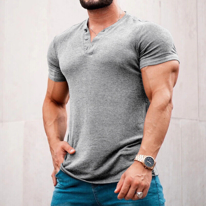 ARLO MUSCLE-FIT HENLEY SHIRT