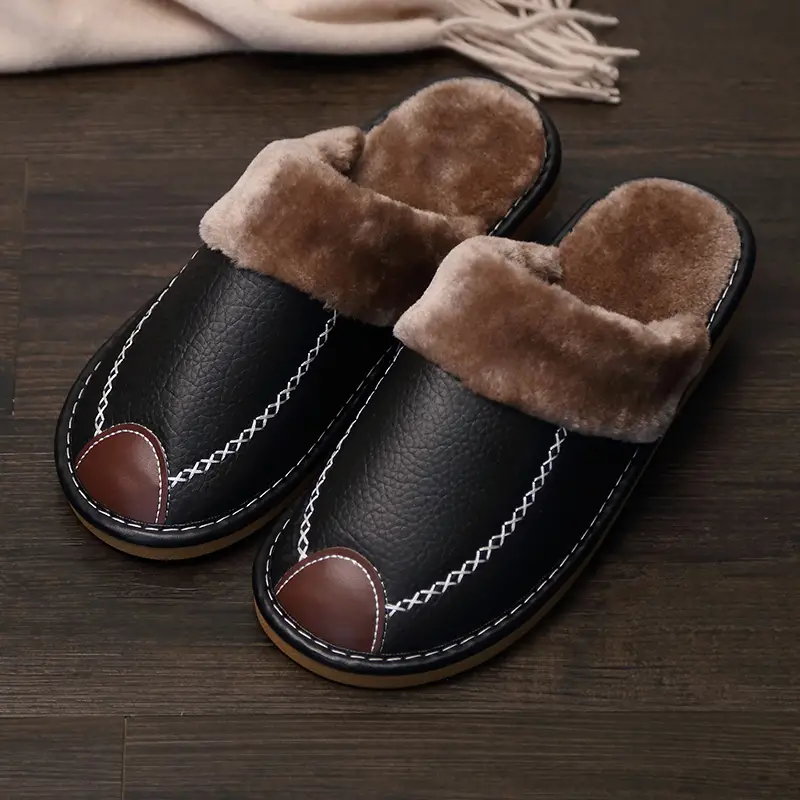 PIERRE-CÔTE SHERPA EDGE LEATHER SLIPPER