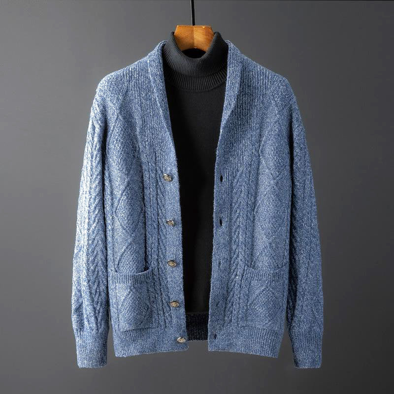 REMY-DOÎR ARGYLL KNITTED CARDIGAN