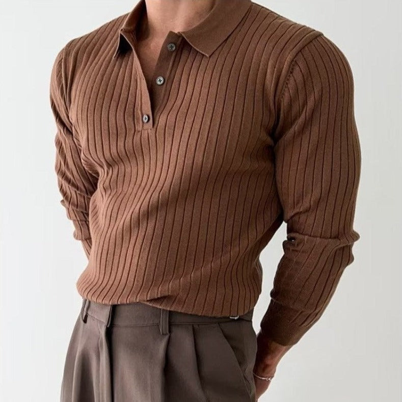 BECKHAM VINTAGE RIB KNIT POLO