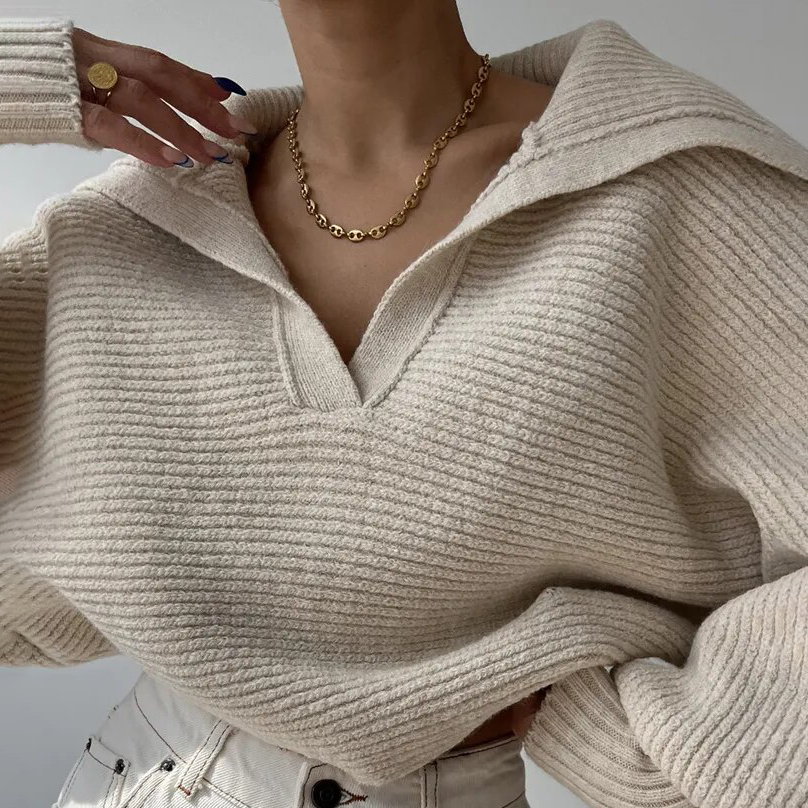 AMÉLIE VELOURA™ CHUNKY KNITTED SWEATER