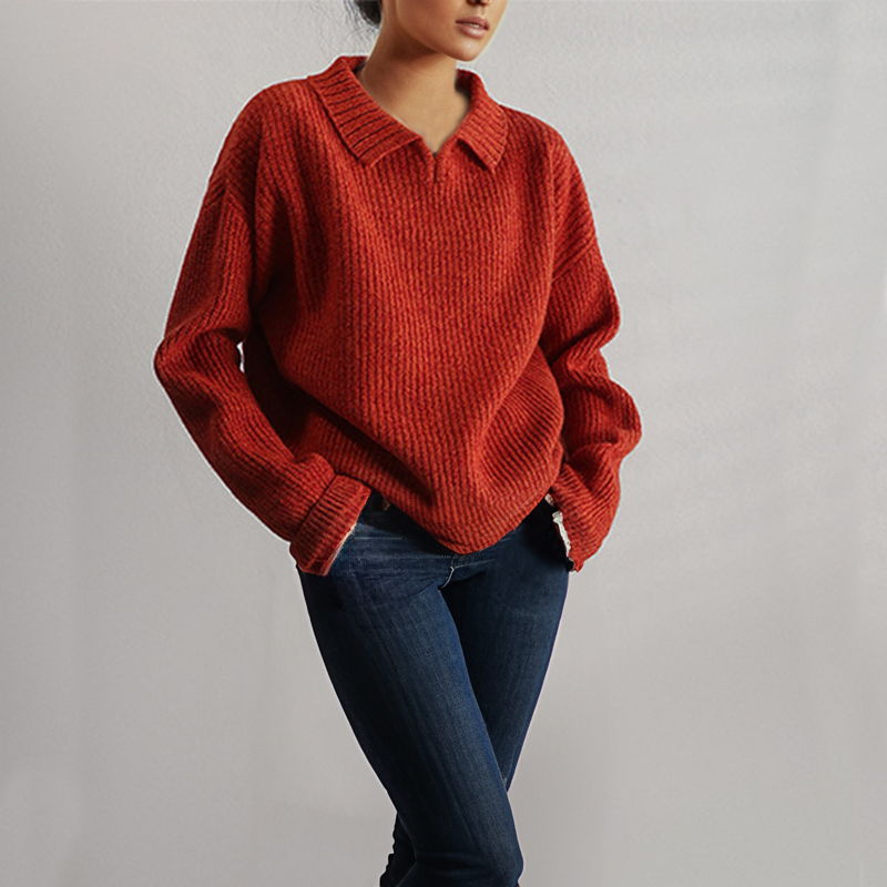 BRIELLE SOFT KNIT MERINO WOOL SWEATER