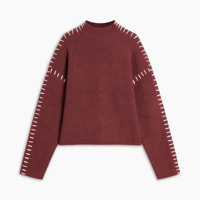 ODÉTTE PATCHWORK KNIT TURTLENECK