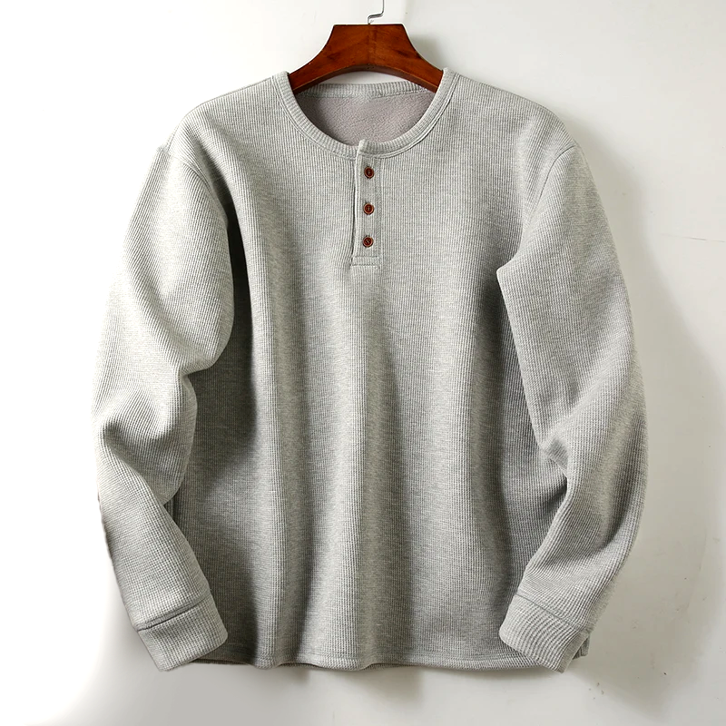 FABIANNO PERUVIAN WAFFLE KNIT HENLEY (250G)