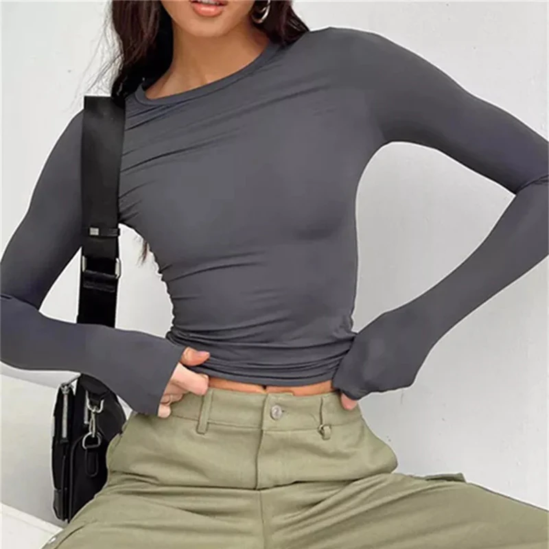 L'ARANTIQUE LONG SLEEVE CROP TOP